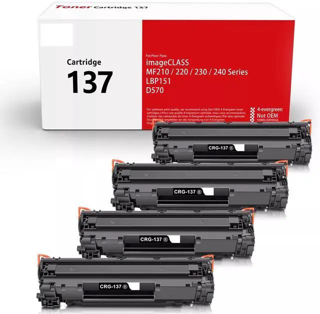 Main image of Tronovia 4x CRG137 Toner Replacement For Canon 137 ImageClass MF232w MF227dw D570 MF236n