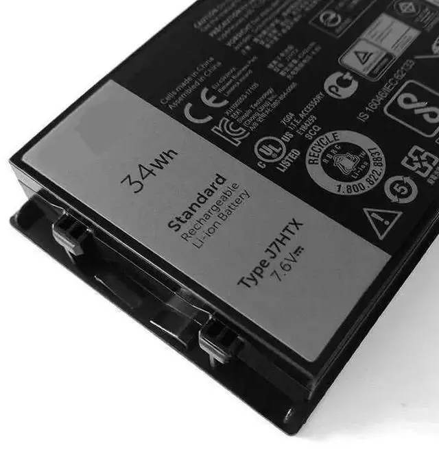 Alt view image 2 of 5 - Tronovia  7.6V 34WH J7HTX 7XNTR FH8RW 2JT7D Laptop Battery for Dell Latitude 7202 7212 7220 Rugged Extreme Tablet Series 02JT7D 0FH8RW 27JT0 ORPTJ 07XNTR 0J7HTX J82G5 451-BCDH 0J82G5 4342mAh 4-Cell