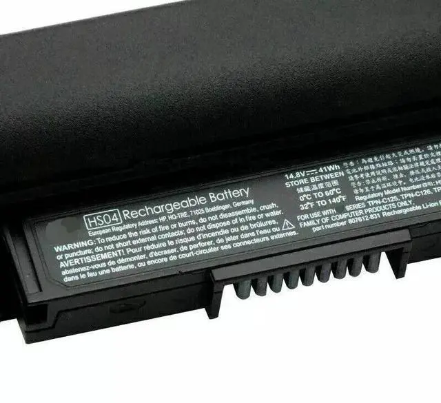 Alt view image 3 of 4 - Tronovia 41WH HS04 Battery Compatible with HP 15-AY009DX Laptop 14.6V 41Wh 4 Cell 807956-001 807957-001 HSTNN-LB6V N2L85AA