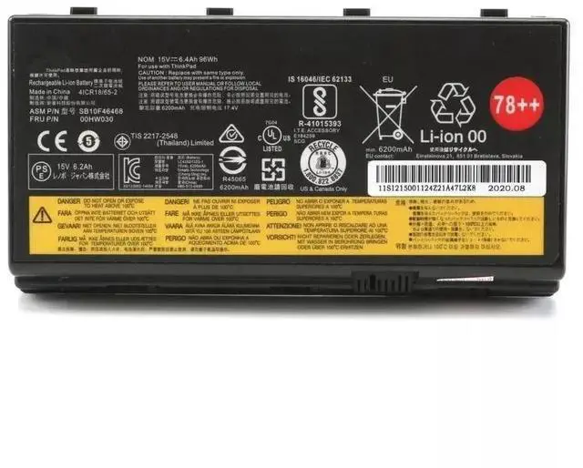 Main image of Tronovia  01AV451 15V 96WH 00HW030 SB10F46468 Battery for Lenovo ThinkPad P70 P71 78++