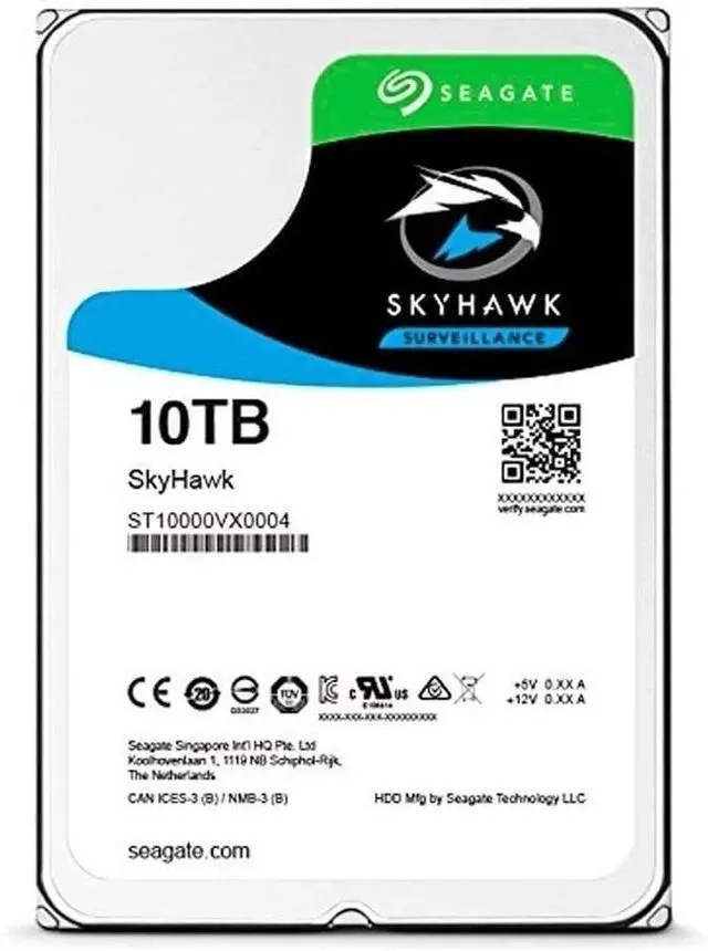 Alt view image 3 of 3 - ST10000VX0004 Seagate SkyHawk 10TB 3.5SATA 6Gbps Internal Hard Drive