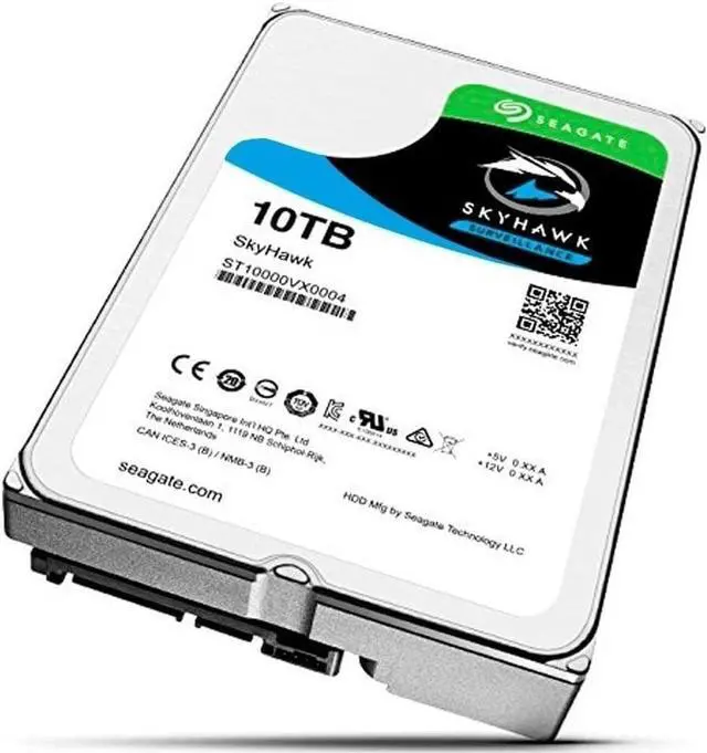 Alt view image 2 of 3 - ST10000VX0004 Seagate SkyHawk 10TB 3.5SATA 6Gbps Internal Hard Drive