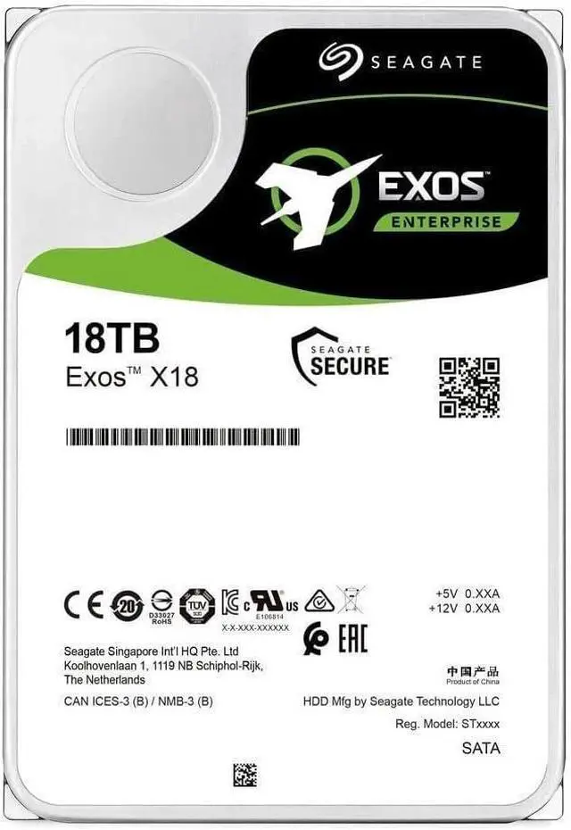 Alt view image 3 of 3 - ST18000NM005J Seagate Exos X18 18TB 7.2K SAS 12Gb/s 3.5in 512E/4KN HDD