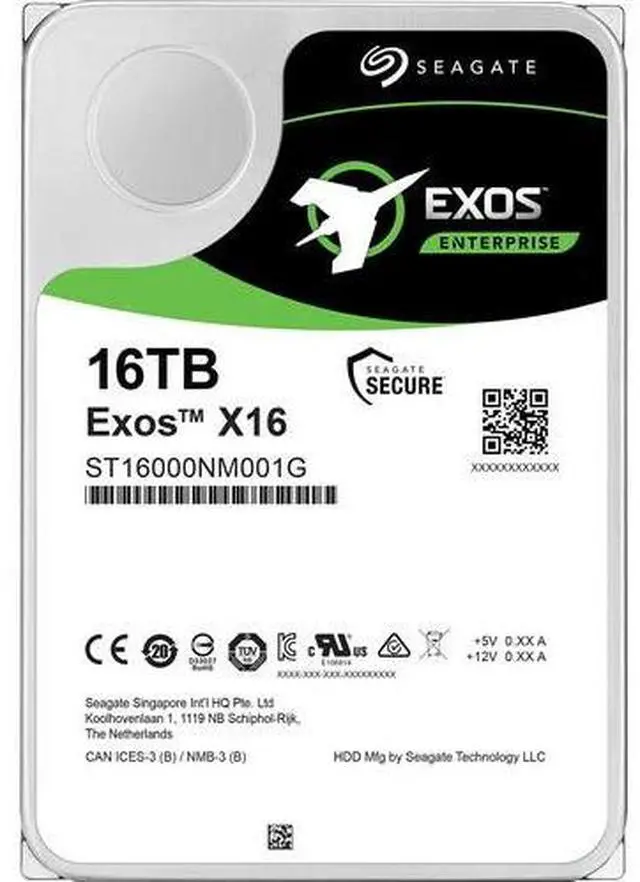 Alt view image 3 of 3 - Seagate Exos X16 ST16000NM001G 16TB 256MB 7200rpm 3.5" Internal Hdd