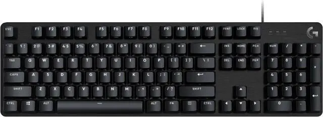 Main image of Logitech G413 SE Full-Size Mechanical Gaming Keyboard, backlit with tactile switches, anti-ghosting, durable black aluminum design, compatible with Windows and macOS.
