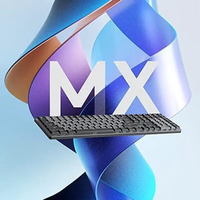 Alt view image 2 of 5 - Logitech MX Mechanical wireless keyboard with tactile quiet switches, backlit keys, Bluetooth & USB-C, multi-OS support (macOS/Windows/Linux/iOS/Android), metal build, graphite color