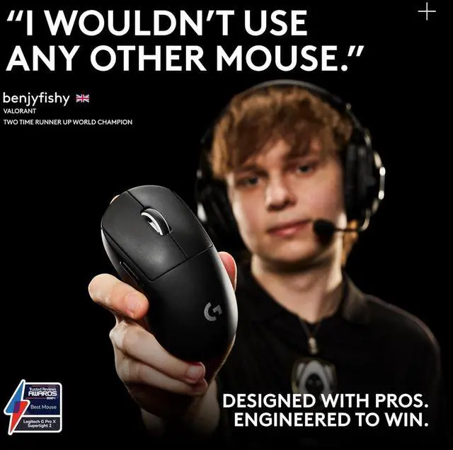 Alt view image 4 of 4 - Logitech G PRO X Superlight 2 wireless gaming mouse with 60g pro-grade design, 44K DPI sensor, 8kHz report rate, 5 programmable buttons, USB-C charging, and sleek white finish for PC/Mac