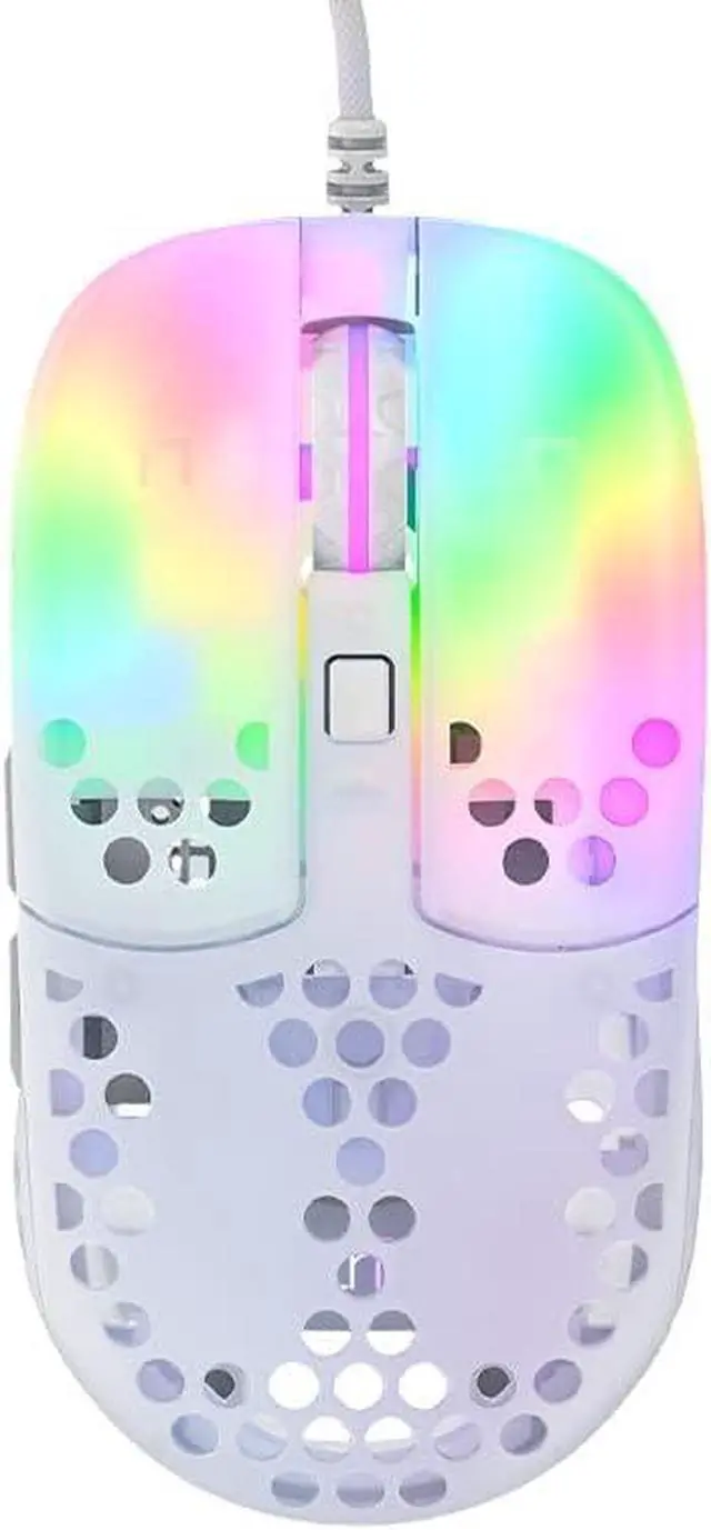 Main image of Xtrfy MZ1 Ultra-Light Wired Gaming Mouse  Pixart 3389 Sensor, Unique Shape for Precise Aim, Adjustable RGB Lighting, Optimized for Esports  Zys Rail Edition (White)