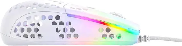 Alt view image 4 of 4 - Xtrfy MZ1 Ultra-Light Wired Gaming Mouse  Pixart 3389 Sensor, Unique Shape for Precise Aim, Adjustable RGB Lighting, Optimized for Esports  Zys Rail Edition (White)