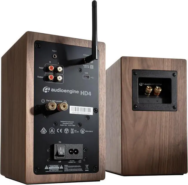 Alt view image 2 of 4 - Audio engine HD4 Bluetooth Bookshelf Speakers  24-bit aptX Adaptive 5.3 for premium sound. Perfect for TVs, desktops, music, movies & gaming. Compact design with powerful stereo audio