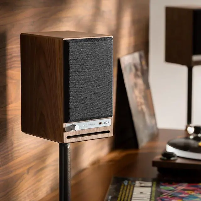 Alt view image 4 of 4 - Audio engine HD4 Bluetooth Bookshelf Speakers  24-bit aptX Adaptive 5.3 for premium sound. Perfect for TVs, desktops, music, movies & gaming. Compact design with powerful stereo audio