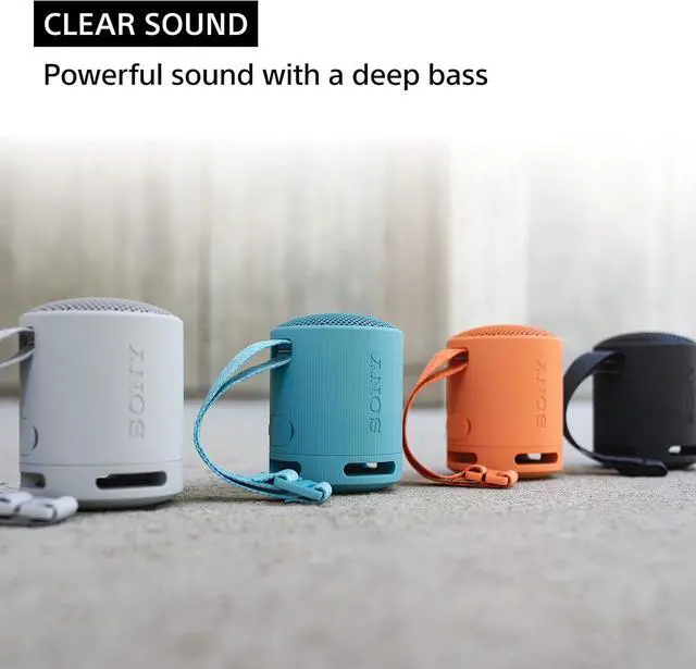Alt view image 4 of 4 - Sony SRS-XB100 Portable Bluetooth Speaker  Lightweight, IP67 waterproof & dustproof. 16h battery, hands-free calling, versatile strap. Super-compact design for travel, shower & outdoor use.