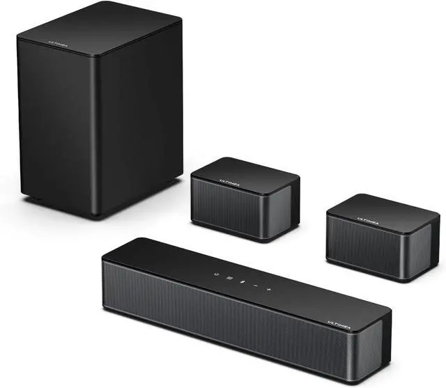 Main image of ULTIMEA Poseidon D50 5.1ch Sound Bar  320W home theater system with subwoofer & adjustable speakers. Virtual surround sound for Smart TVs with Bluetooth 5.3 & easy setup for immersive audio