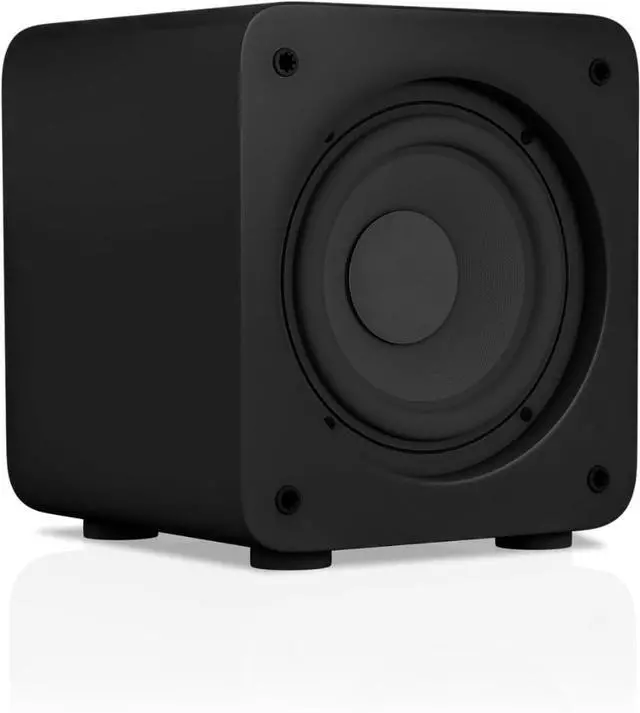 Alt view image 2 of 4 - Audioengine S6 Mini Subwoofer  210W compact powered design delivers deep, powerful bass. Perfect for desktops, offices, apartments & gaming setups. Small size, big performance for rich audio