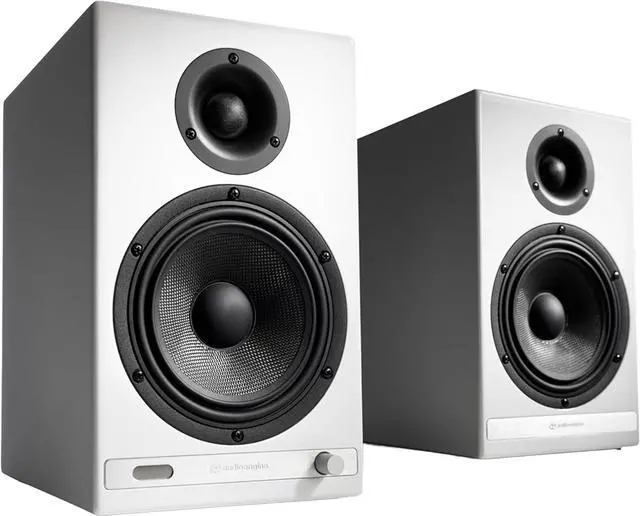 Main image of Audio engine HD6 Premium Bookshelf Speakers  150W wireless Bluetooth with 24-bit audio. Powerful home music system doubles as studio monitors & home theater speakers for rich, dynamic sound.