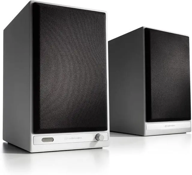 Alt view image 4 of 4 - Audio engine HD6 Premium Bookshelf Speakers  150W wireless Bluetooth with 24-bit audio. Powerful home music system doubles as studio monitors & home theater speakers for rich, dynamic sound.