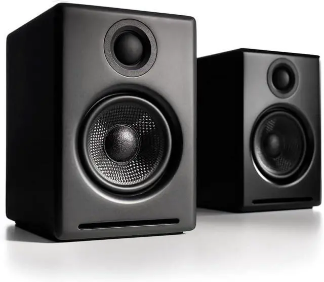 Main image of Audio engine A2+ Wireless Desktop Speakers  60W 24-bit Bluetooth audio for music & gaming. Compact computer speakers for PC, Mac, laptop & tablet with powerful, clear sound in a small design