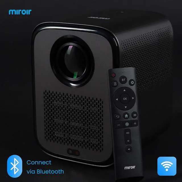 Alt view image 2 of 4 - L710S Smart Projector  1080P with built-in streaming, WiFi, Bluetooth, Auto Focus, Keystone, Digital Zoom, and Dolby Audio. Features dual 5W speakers for rich, immersive home entertainment