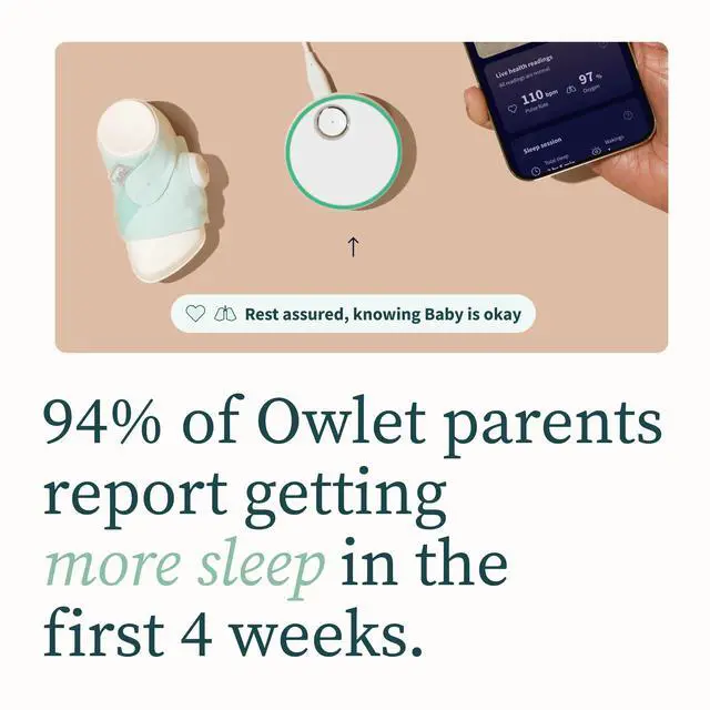Alt view image 5 of 6 - Owlet Dream Sock- FDA-Cleared Smart Baby Monitor with Live Health Readings & Notifications - Mint