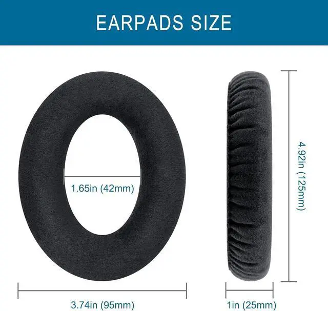 Main image of 2X Earpad Cushion For Sennheiser Game Zero HD380PRO PXC450 PXC350 PC350 PC360 Headphones gaming headset ear pads velour earmuff