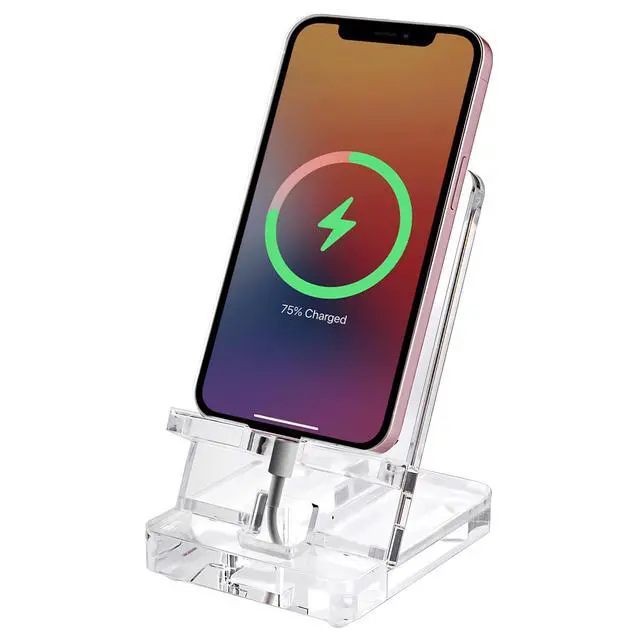 Main image of luzhidongm Acrylic Phone Holder ,Clear Desk Phone Stand, Compatible with 4-8 inch Screens, Switch, Android Smartphone, Pad, Tablet, Desk Accessories(Wide,Clear)