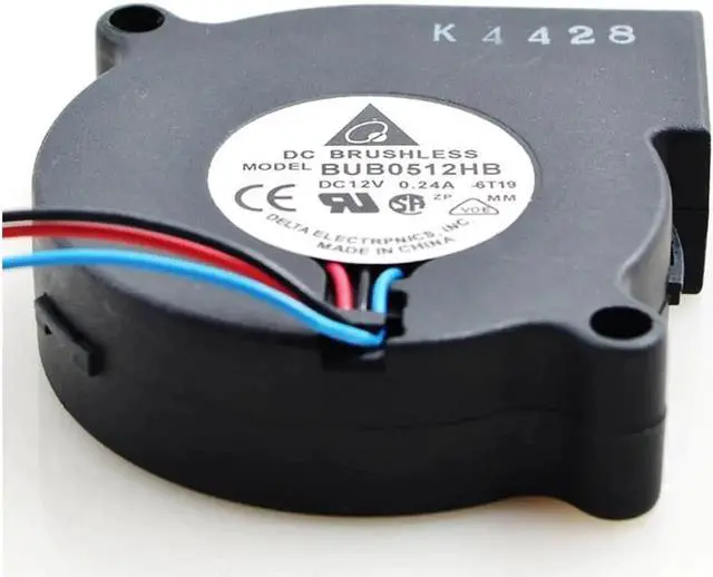 Alt view image 3 of 5 - Delta BUB0512HB Double Ball Bearing Fan Blower Cooling Fan 5015 Centrifugal Fan