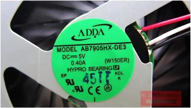 Alt view image 3 of 6 - 6-31-W370S-101 6-23-AW15E-011 AB7905HX-DE3 5V 0.40A fan