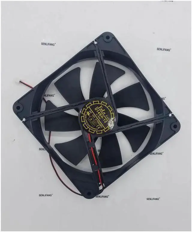 Alt view image 3 of 3 - NEW For Yate Loon Fan D14SH-12 DC 12V 0.70A 140x140x25mm 2-Wire Server Cooler Fan