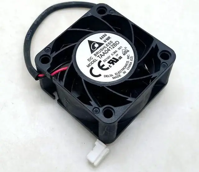 Alt view image 3 of 4 - 4020 cooling fan 40mm 4cm Delta TAA0412BD 4cm 12V double ball high speed fan 4020 computer case power fan taa0412bd