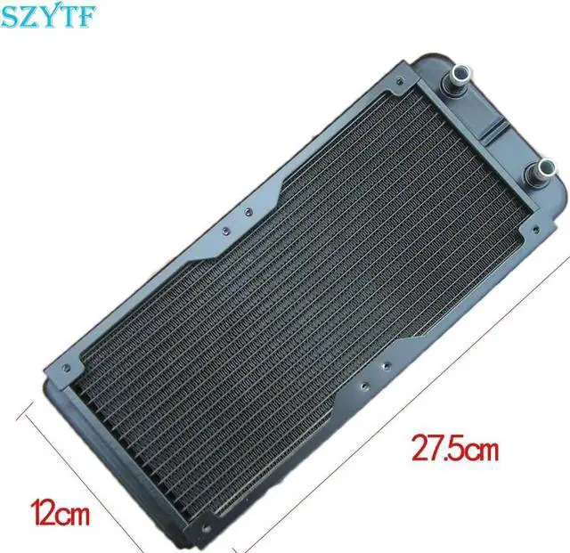 Alt view image 2 of 2 - 240mm 18/10 Tube Straight G1/4 Thread Water Cooling Radiator Heat Exchanger Computer PC Water Cooler System CPU Heat Sink