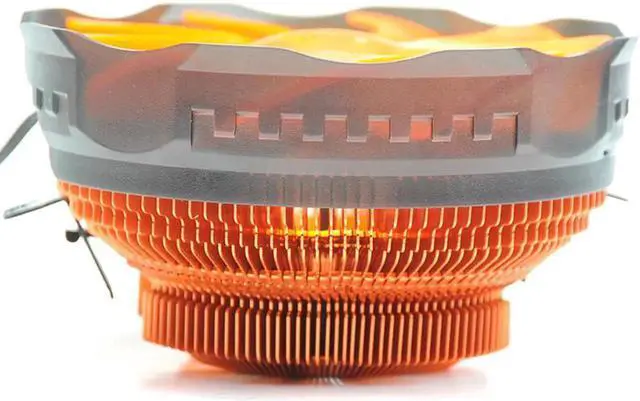 Alt view image 4 of 6 - E121M CPU Cooler 120mm Orange LED 4pin PWM Cooling Fan silent Fan For AMD AM3 Intel 775 1155 1156 Computer Radiator