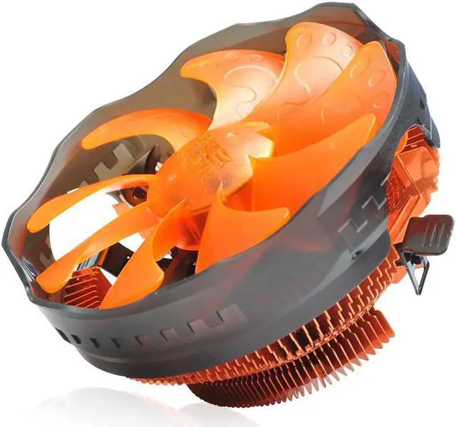 Alt view image 3 of 6 - E121M CPU Cooler 120mm Orange LED 4pin PWM Cooling Fan silent Fan For AMD AM3 Intel 775 1155 1156 Computer Radiator