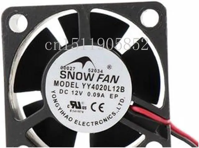 Main image of For SNOW FAN YY4020L12B DC 12V 0.09A 40x40x20mm 2-Wire Server Square Fan