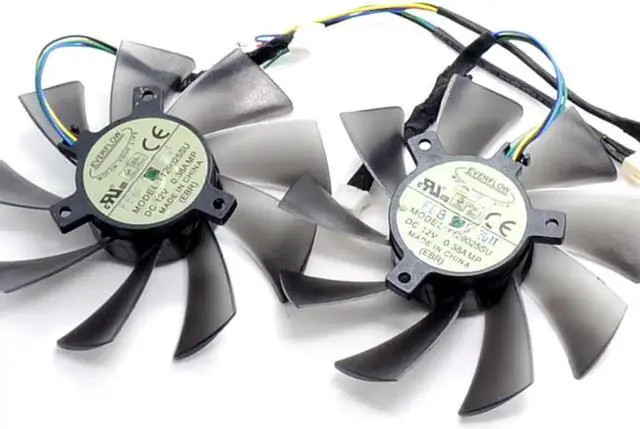 Alt view image 4 of 6 - video card fan R9-290X/280X R9-270X R7-260X GAMING Graphics card fan Mining fans T129025SU Diameter 93mm 12V 0.38A