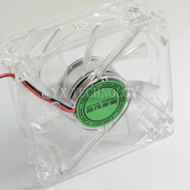Alt view image 2 of 5 - 8025 GDT Green Red Bule Four color LED PC Computer Case Brushless Cooling Fan 80mm 8080x25mm 8025S DC 12V 4Pin Cooler