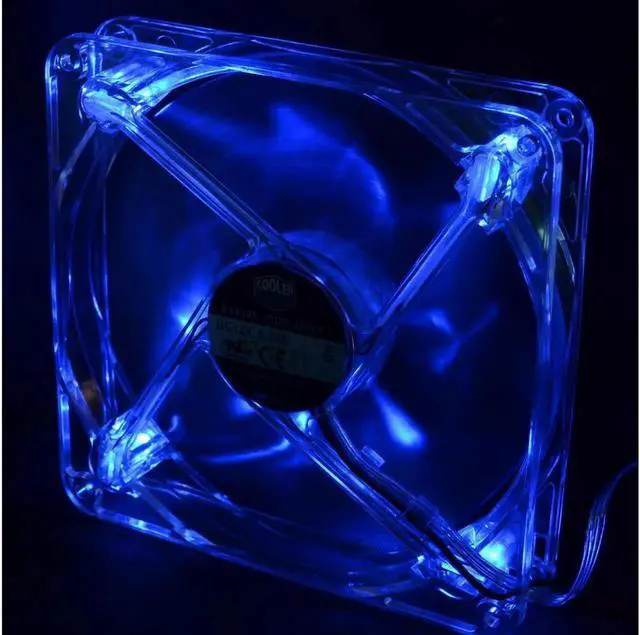Alt view image 4 of 4 - Blue or red pc fan 140mm pc case cooling fans Best silent quiet 14cm DC 12V 2Lines 4D plug computer coolers