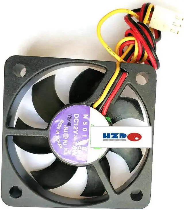 Alt view image 2 of 4 - 5cm N5010B1 5010 12v 1.6w 3wire cooling fan