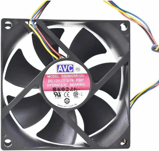 Alt view image 2 of 2 - Original AVC8025 fan 0.7a high speed 5000 super wind DS08025R12U-011 CPU fan
