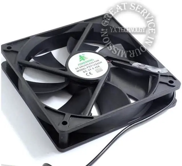 Alt view image 5 of 6 - 12025 5V USB interface fan 12CM fan/USB fan/fan base routing cooling