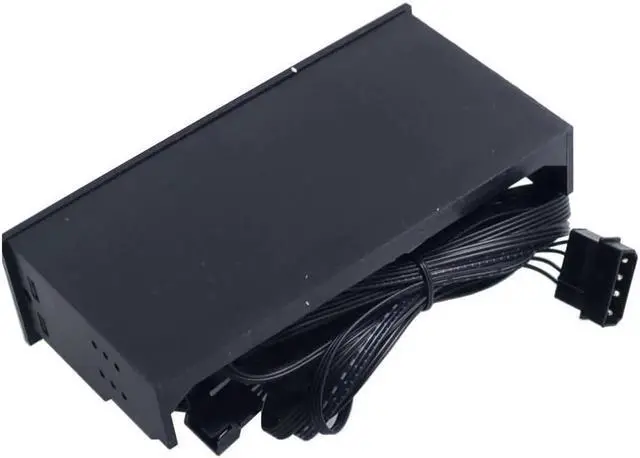 Alt view image 5 of 5 - 5.25 inch 12V PC Computer Fan Controller 3 Fan Speed Controller Temperature Sensor LCD Digital Display Front Panel for PC