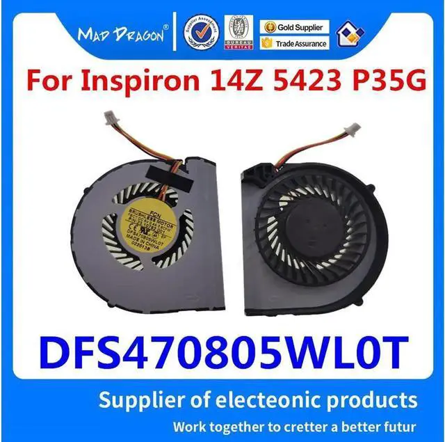 Main image of New original Laptop CPU fan CPU COOLING FAN COOLER For D.ell Inspiron 14Z 5423 P35G Fan DFS470805WL0T FBCT 23.10656.001