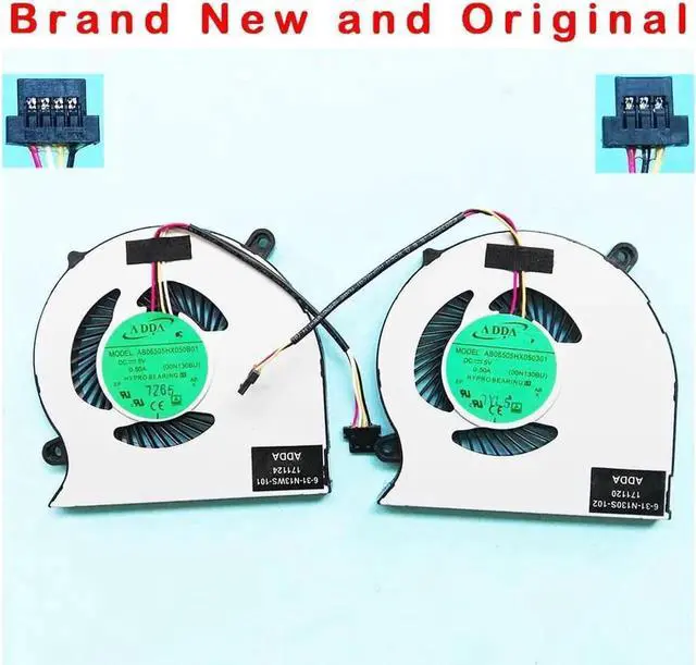 Alt view image 4 of 4 - ( 4-pin CPU FAN) New origianl cpu cooling fan for ADDA AB06505HX050B01 00N130BU 6-31-N13WS-101 6-31-N130S-102 CPU FAN COOLER RADIATOR