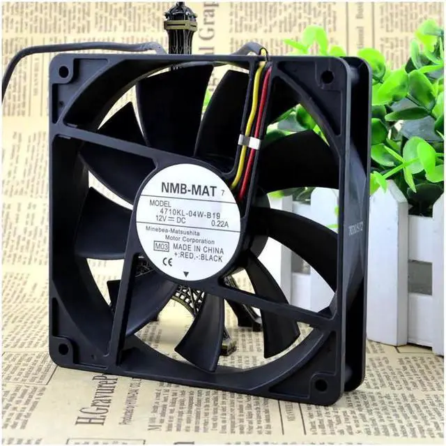 Main image of For NMB 12025 12V 0.22A 12CM Silent Chassis Fan Computer Fan 4710KL-04W-B19 cooling fan