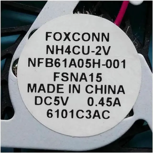 Alt view image 3 of 3 - new original cpu fan FOR FOXCONN NH4CU-2V NFB61A05H-001 FSNA15 DC5V 0.45A CPU COOLING FAN COOLER 49R-3NH4BT-1211