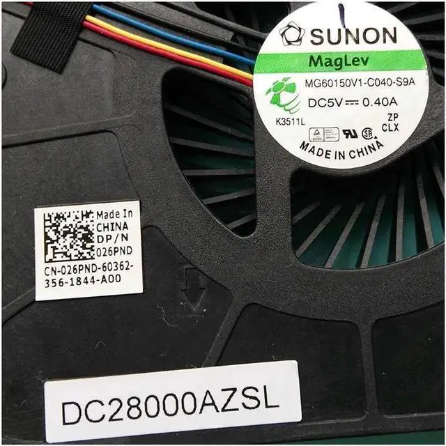 Alt view image 2 of 3 - New original cpu fan for D.ell Precision M6700 M5700 laptop CPU cooling fan cooler 026PND MG60150V1-C040-S9A BATA0815R5H P003
