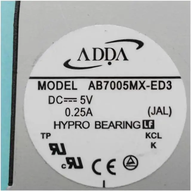 Alt view image 2 of 3 - New original cpu fan for ADDA AB7005MX-ED3 JAL DC 5V 0.25A CPU COOLING FAN COOLER