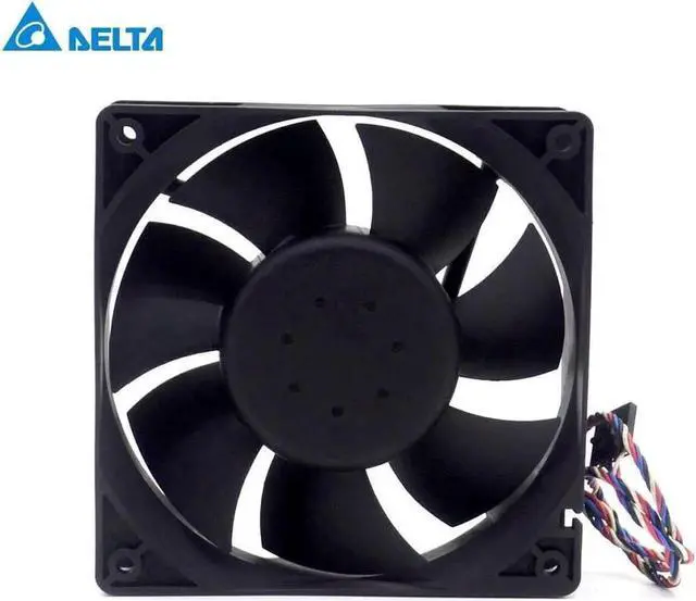 Alt view image 2 of 6 - Delta AFC1212DE 12038 12cm 120mm DC 12V 1.6A pwm ball fan thermostat inverter server cooling fan