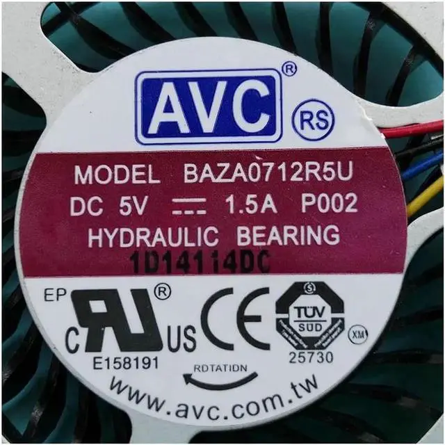 Alt view image 2 of 3 - New original cpu fan For AVC BAZA0712R5U DC5V 1.5A P002 4-wire 4-pin Laptop cpu cooling Fan cooler