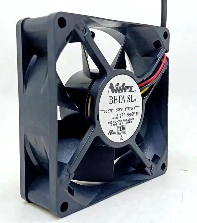 Alt view image 3 of 4 - 1pcs D08A-12TM06A 8025 8cm 12V Dual Ball bearing Fan Computer Cabinet Power cooling Fan
