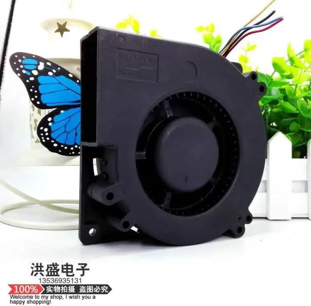 Alt view image 2 of 4 - Delta Cooling fan BFB1212HH 5M2PR DC 12V 1.65A 4-wire 4-pin 110mm 120x120x32mm blower fan